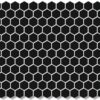Hexagon Black 23x23